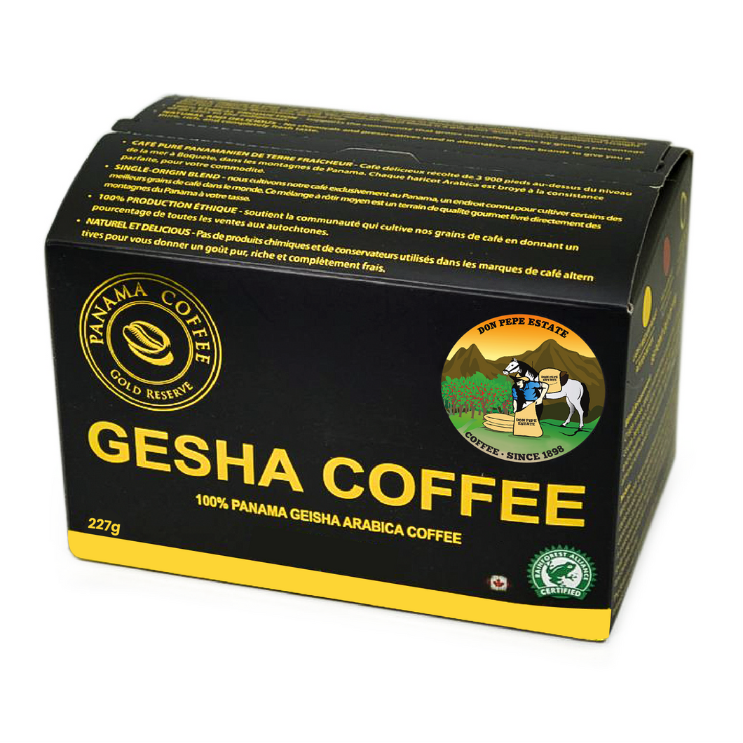 Don Pepe Estate Coffee  – Geisha Natural Whole Bean Coffee 8oz,227g
