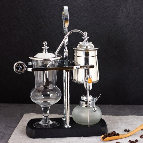Royal Belgium Coffee Machine Siphonic Distillation Coffee Pot Make Coffee Suit Drip Type Manual Coffee Machine Siphon 4-6 Cups