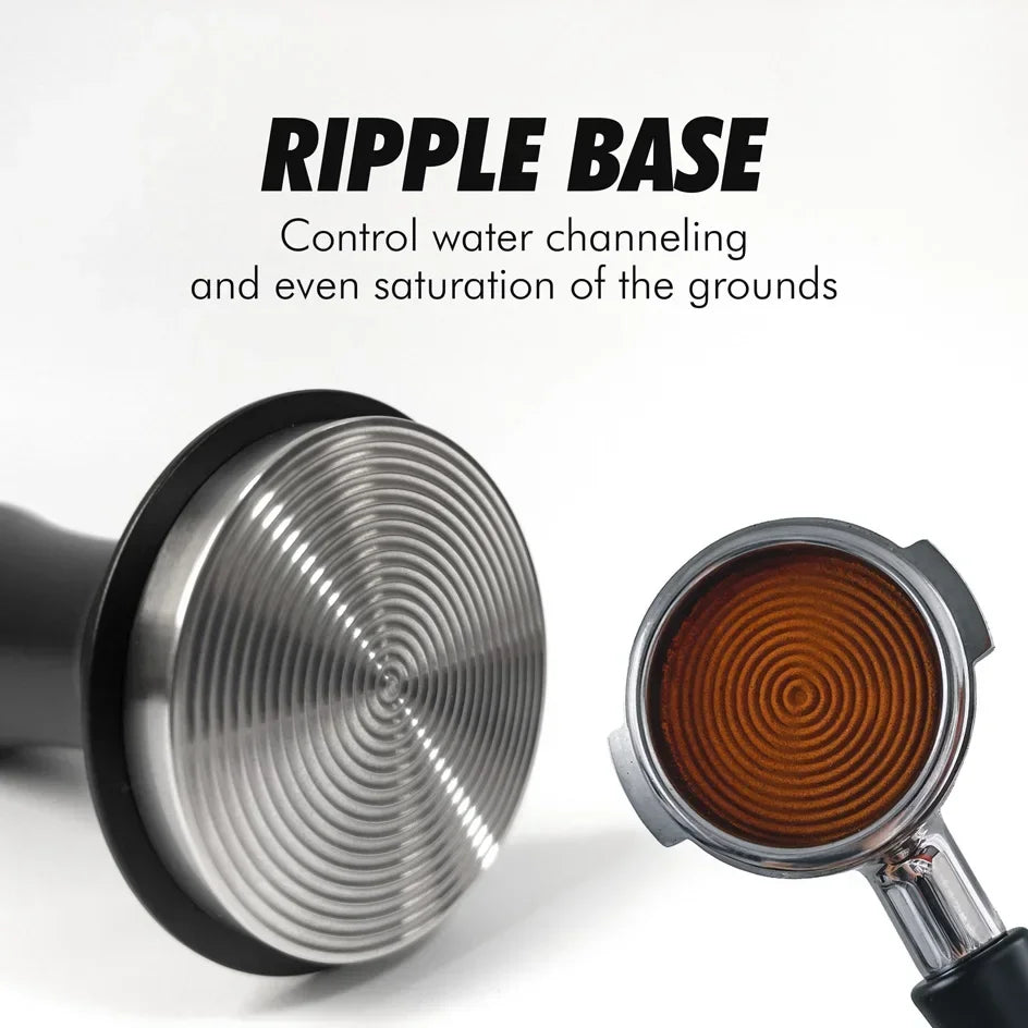 51mm 53mm 58mm Espresso Tamper Barista Coffee Tamper Kit Coffee Distributor and Coffee Tamper Mat Spring Stainless Steel Tampers