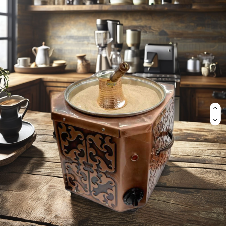 Authentic Turkish Copper Electric Hot Sand Coffee Maker Heater Machine 110V - 220V Kitchen & Dining