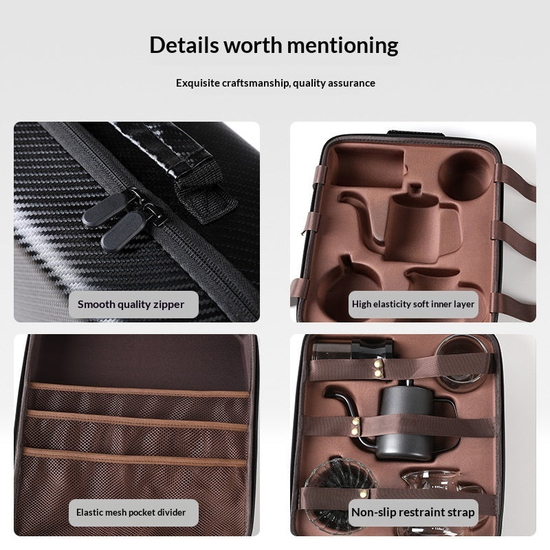 Portable Pour-Over Coffee Kit For Outdoor Travel Complete Set