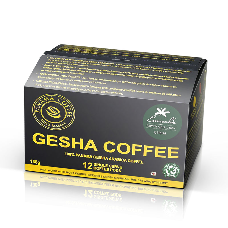 12 K cups of Hacienda Esmeralda Private Geisha Coffee