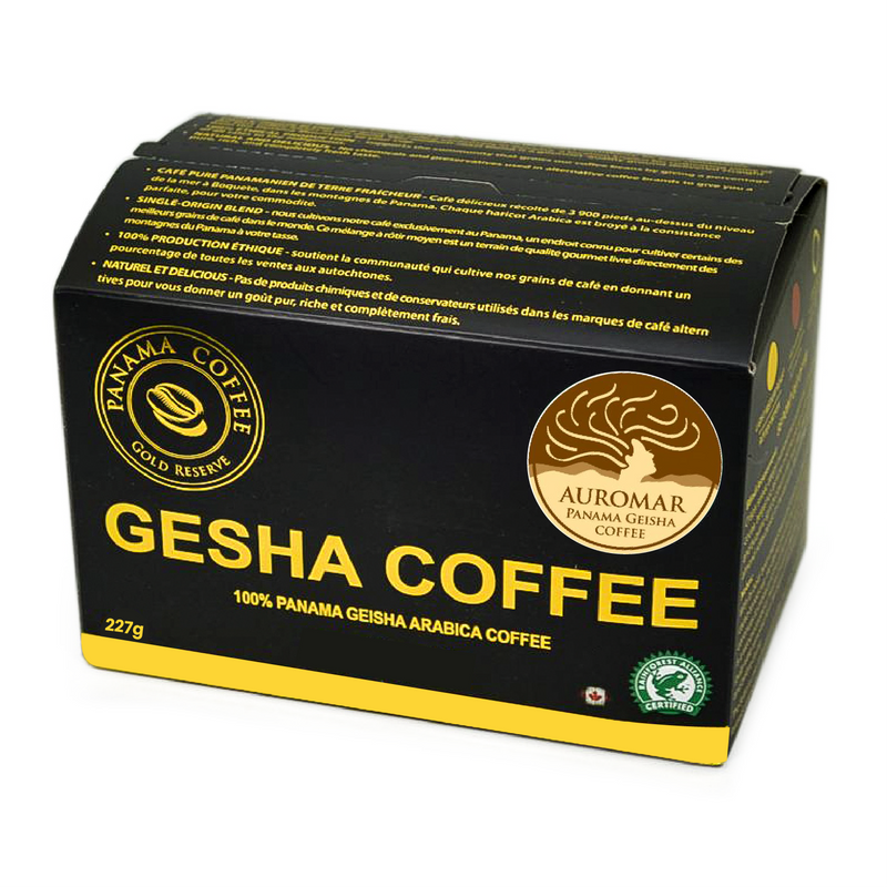 100% Panama Auromar Washed Geisha Coffee Whole Beans 8oz,227g
