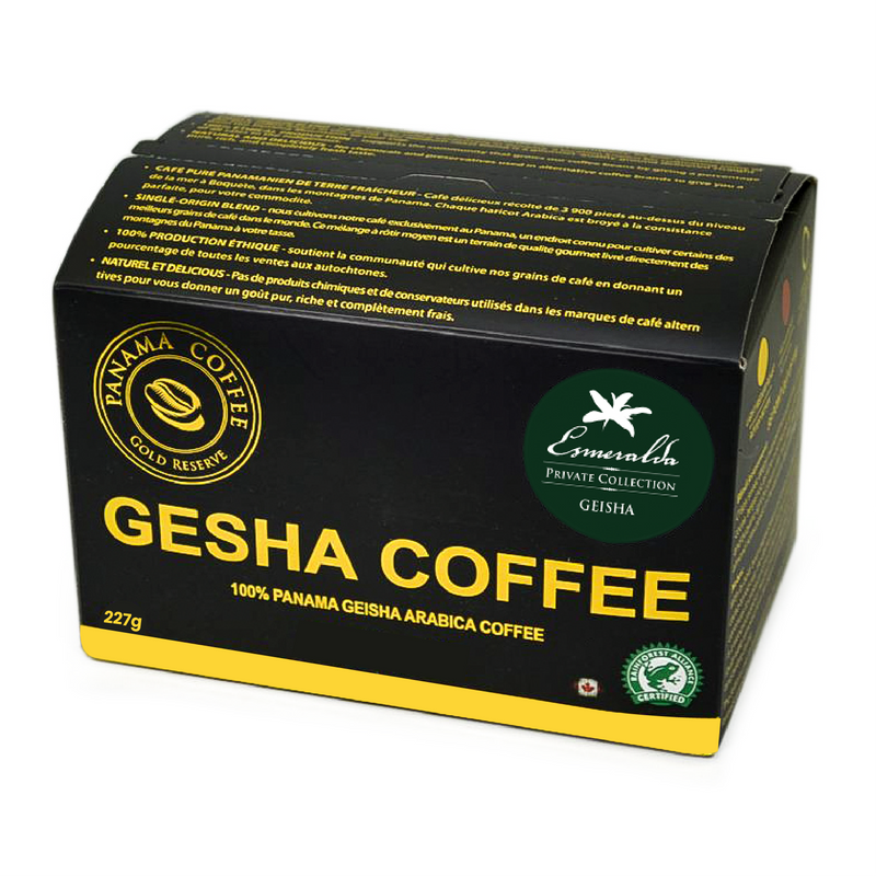 100% Panama Esmeralda Geisha Whole Bean Coffee Private Collection 8oz,227g