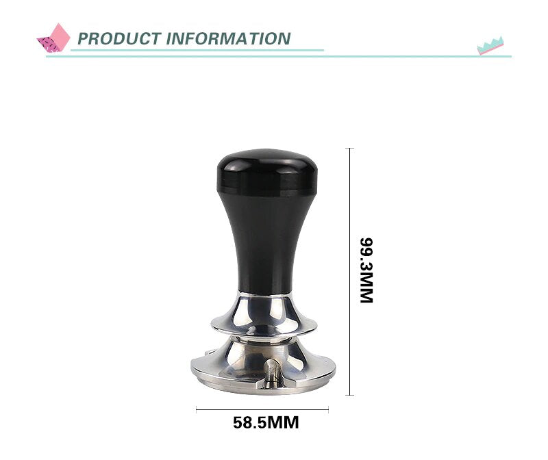 58.5mm Adjustable Coffee Tamper Constant Pressure Espresso Distributor Stainless Steel Force Powder Hammer Barista Accessories