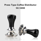 58.5mm Adjustable Coffee Tamper Constant Pressure Espresso Distributor Stainless Steel Force Powder Hammer Barista Accessories