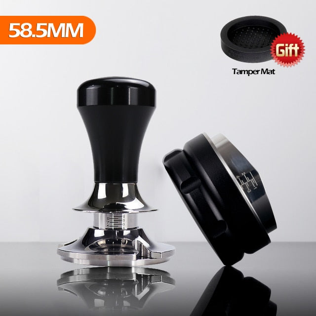 58.5mm Adjustable Coffee Tamper Constant Pressure Espresso Distributor Stainless Steel Force Powder Hammer Barista Accessories